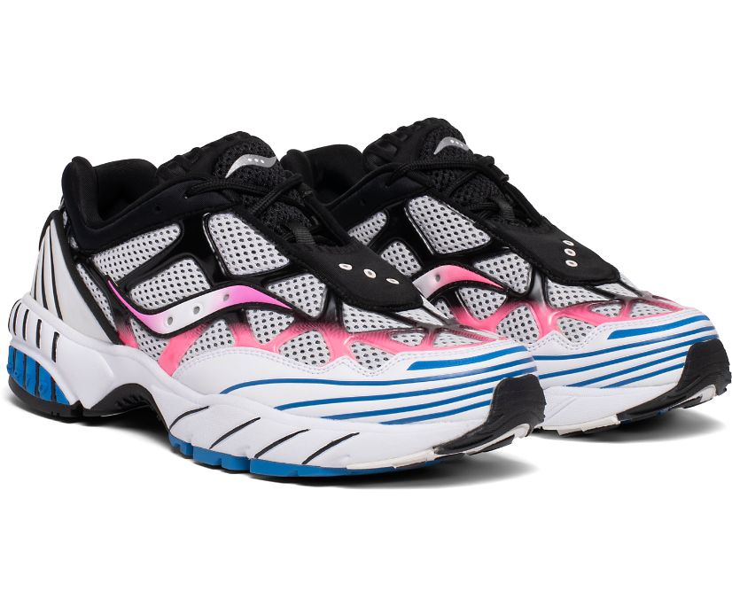 Women's Saucony Grid Web Originals White / Pink / Blue | Singapore 009OKIR